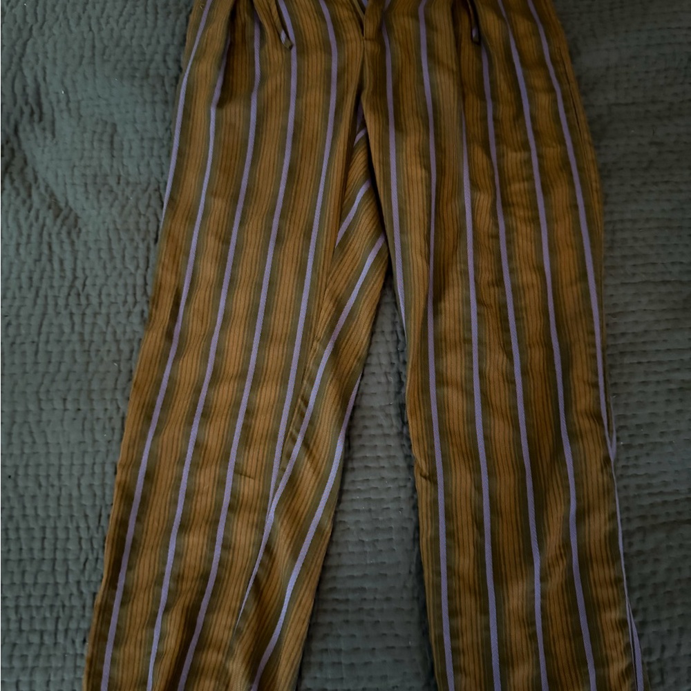 Wales Bonner Corduroy Pants in Brown and Blue Stripes NWOT